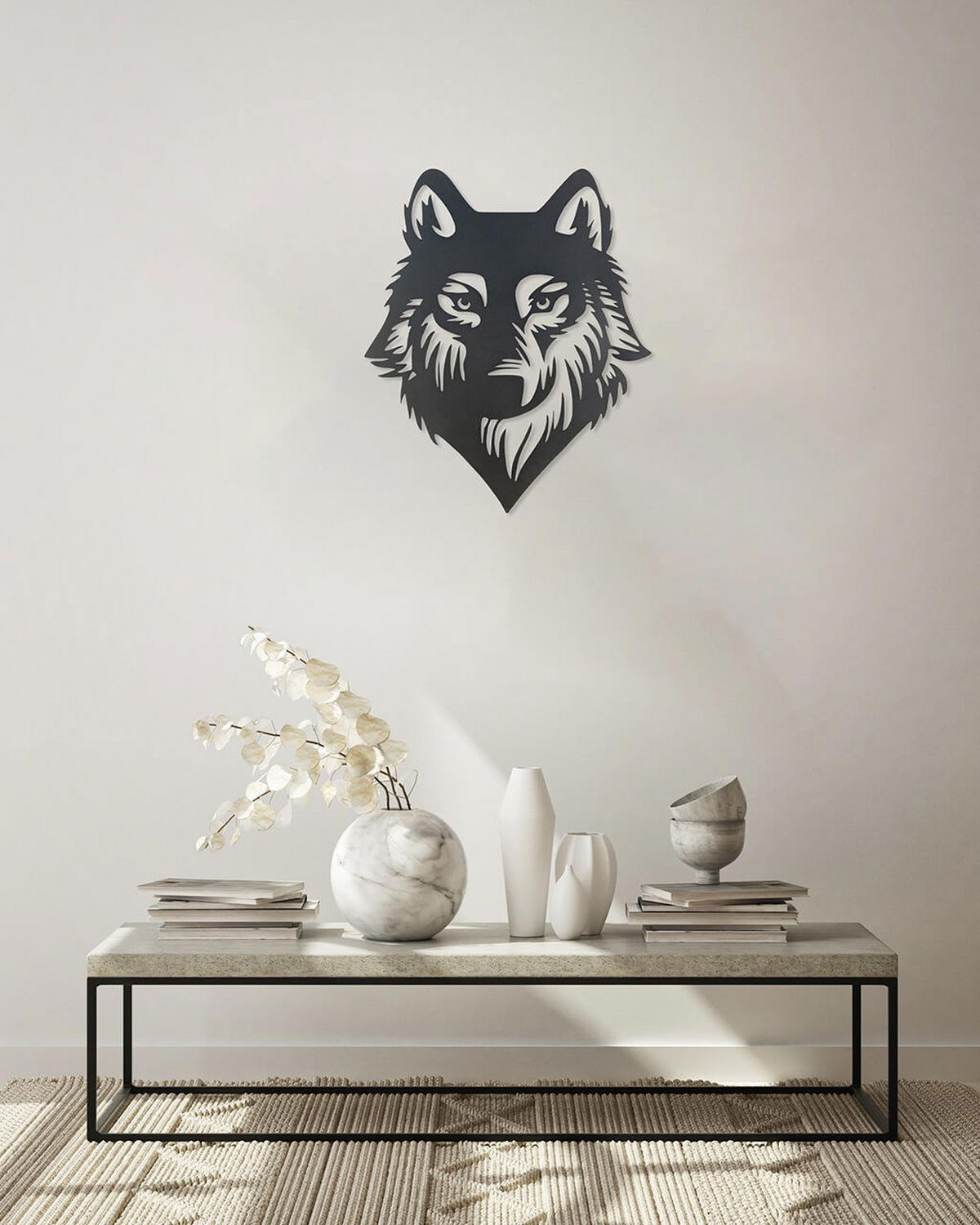 WANDDEKO Schwarz 68/82 cm - Schwarz, Metall (2.86/82/2cm) - KUNSTLOFT
