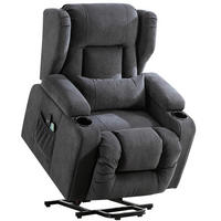 RELAXSESSEL Aufstehhilfe Stoff Grau - Grau, Textil (82.8/100.33/74.93cm) - Coonoor