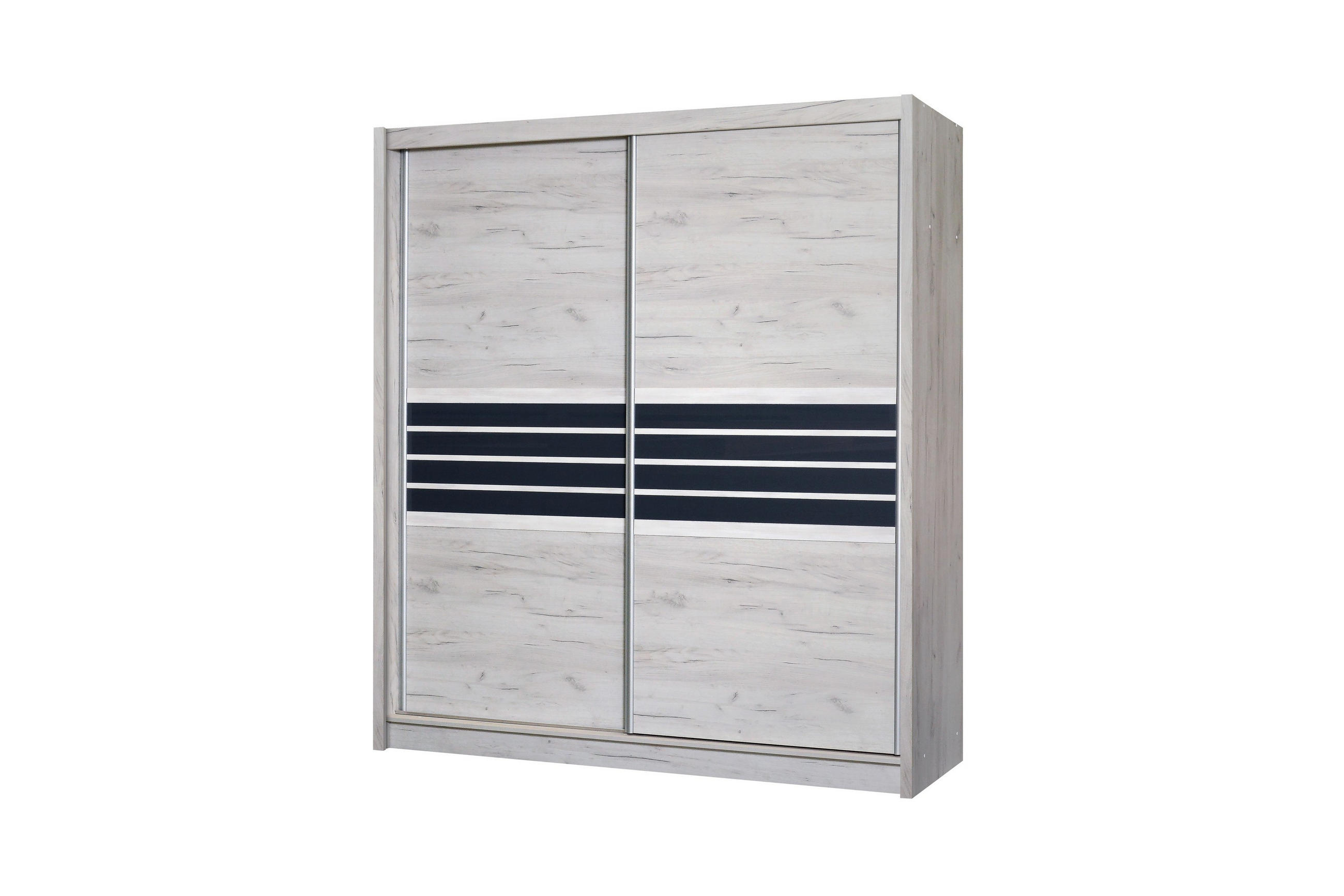 Masseno Schwebetürenschrank Braun 203x215x61 cm