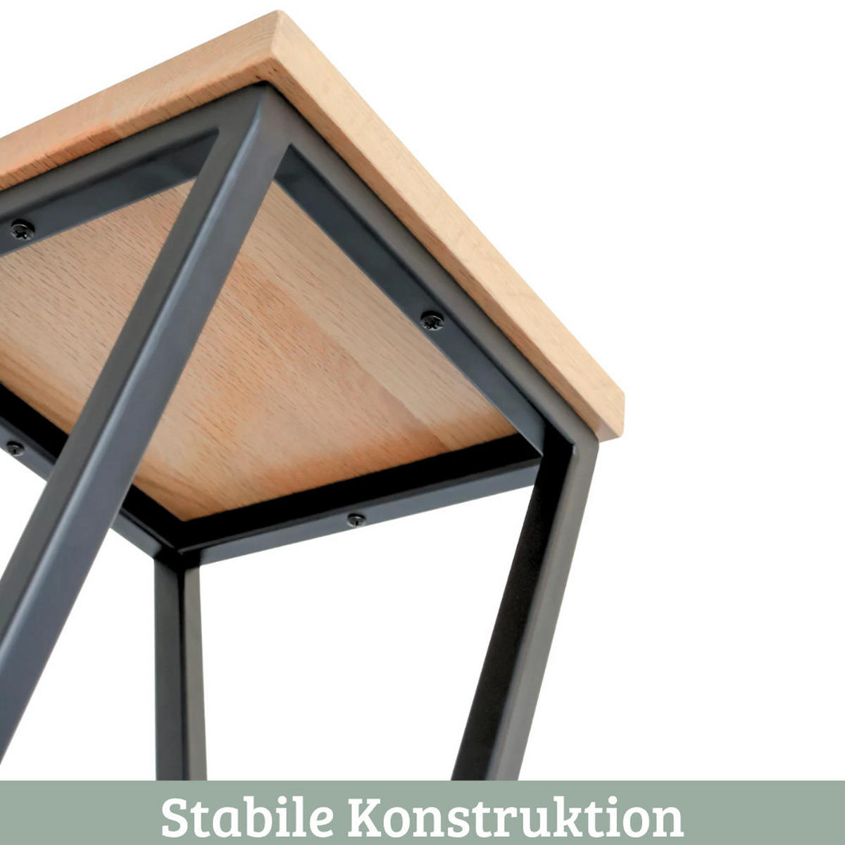 BLUMENSTÄNDER Holz Metallgestell KABRI 50 cm hoch Eichenholz - Braun, Holz (20/50/21cm) - DELUKE