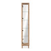 VITRINE 1 Tür und 4 Glasböden - Albi - 33/33/189 cm - Eiche Artisan, Holzwerkstoff (33/189/33cm) - Calicosy