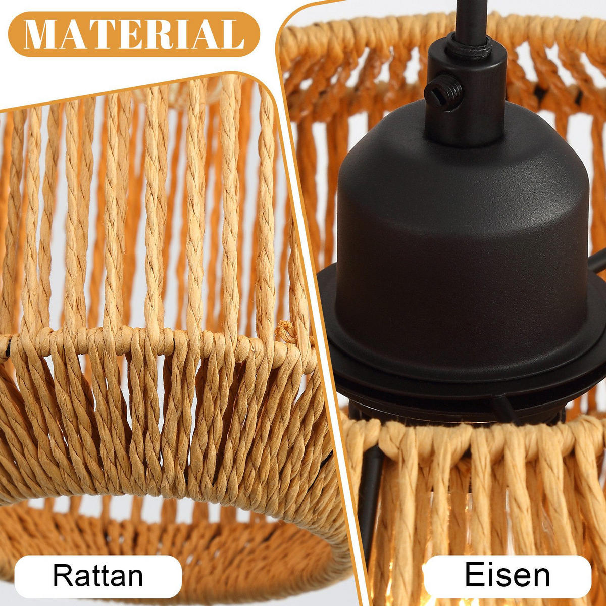 PENDELLEUCHTE BERLINCHEN Ⅲ 30/30/150 cm - Schwarz, Metall (30/30/150cm) - Nettlife