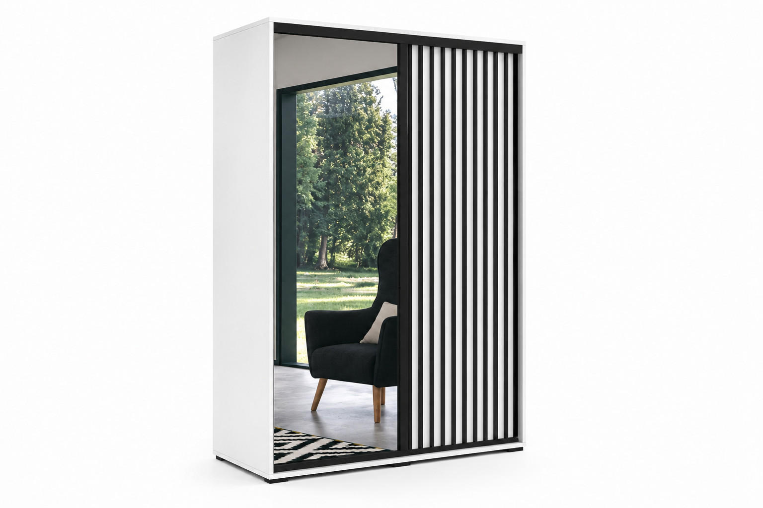 BM-Möbel Atena Weiß 200x215x62 cm