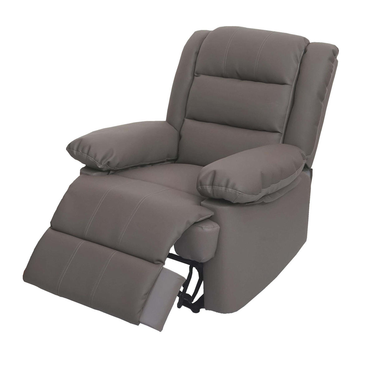 RELAXSESSEL taupe - Taupe, Leder (87/101/150cm) - MCW