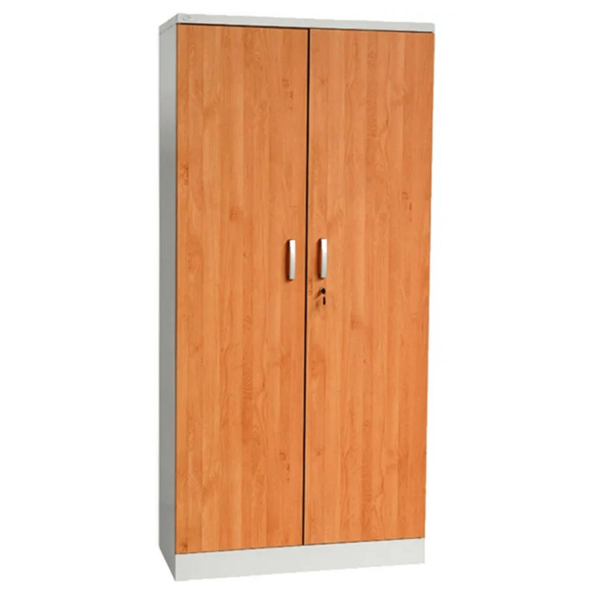 AKTENSCHRANK Beetle 4 Fachböden 195x92x42 cm Grau & Erle - Erlefarben, Metall (92/195/42cm)