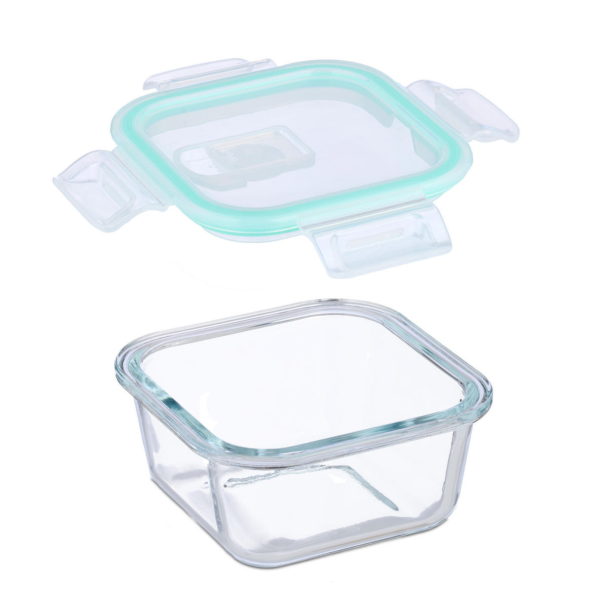 GLASBEHÄLTER-SET - Transparent, Glas/Kunststoff (12/6/12cm) - Relaxdays