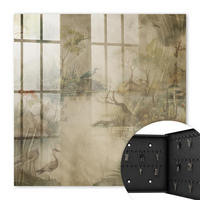 SCHLÜSSELBOX Schwarz 30x30 cm- Türöffnung nach rechts - Idyllische Natur - Beige, Metall (30/30/5cm) - TULUP