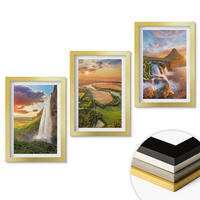 WANDBILDER 3er Set - 20x30 cm Goldrahmen - Wasserfälle Landschaften im Westen - Goldfarben, Kunststoff (20/30cm) - ArtPrintCave