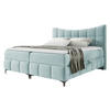 BOXBETT Nova - Schwarz/Hellblau, Holz/Textil (120/200cm) - MIRJAN24
