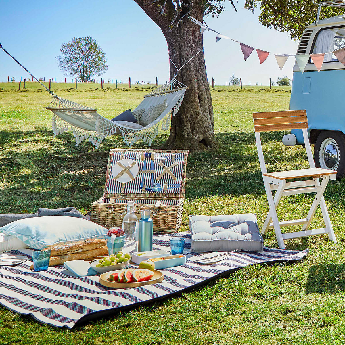PICKNICKDECKE Wanderlust - Creme, Kunststoff/Textil (200/150cm) - Butlers