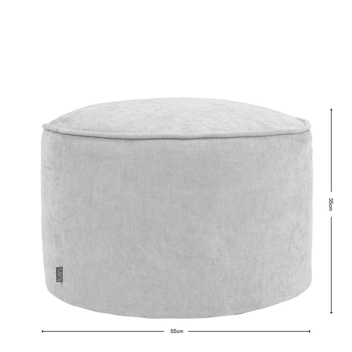 SITZPOUF Chenille Milano - Grau, Kunststoff/Textil (55/35/55cm) - icon