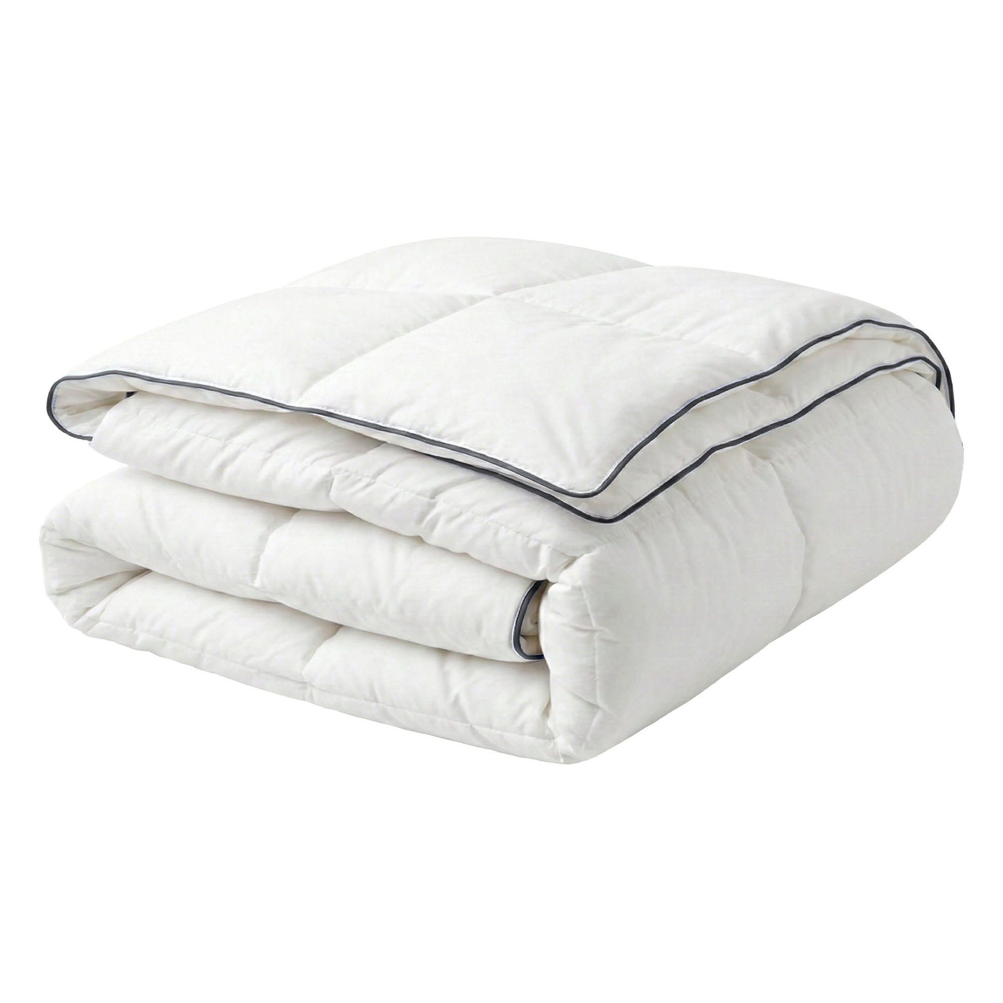ZWEILAGIGE Bettdecke Mikrofaser 4-Jahreszeiten 155/220 cm Teleno - Weiß, Textil (220/155cm) - Beliani