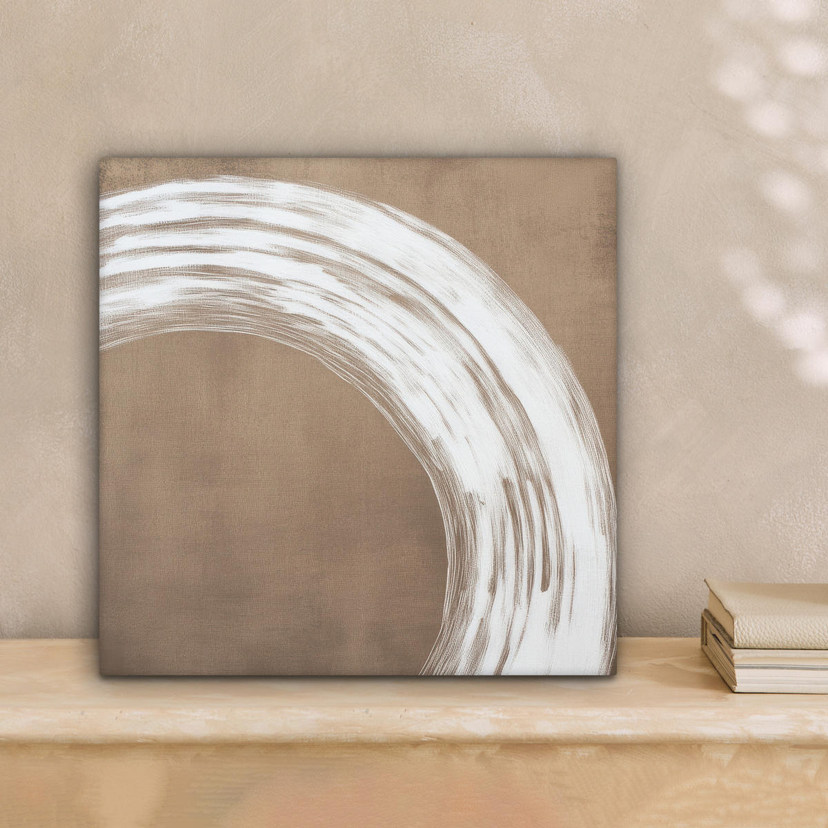 LEINWANDBILD Farbe - Braun - Japandi 20x20 cm - Kupferfarben, Textil (20/20cm) - MuchoWow