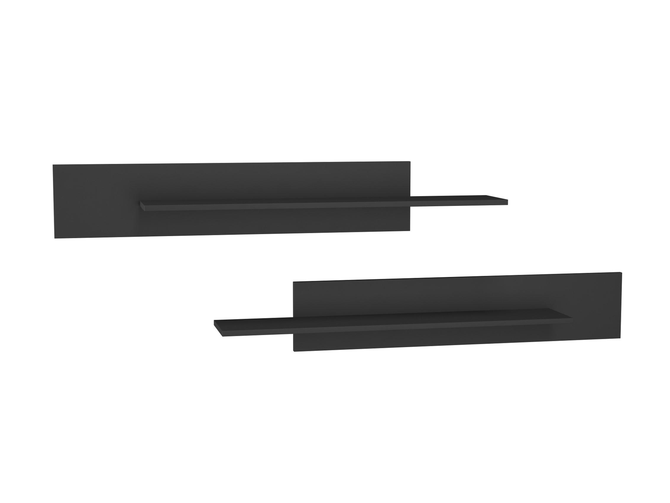 WANDREGAL-SET Schwarz 100/20/20 - Schwarz, Holzwerkstoff (100/20/20cm) - RAUMHIRSCH FURNITURE