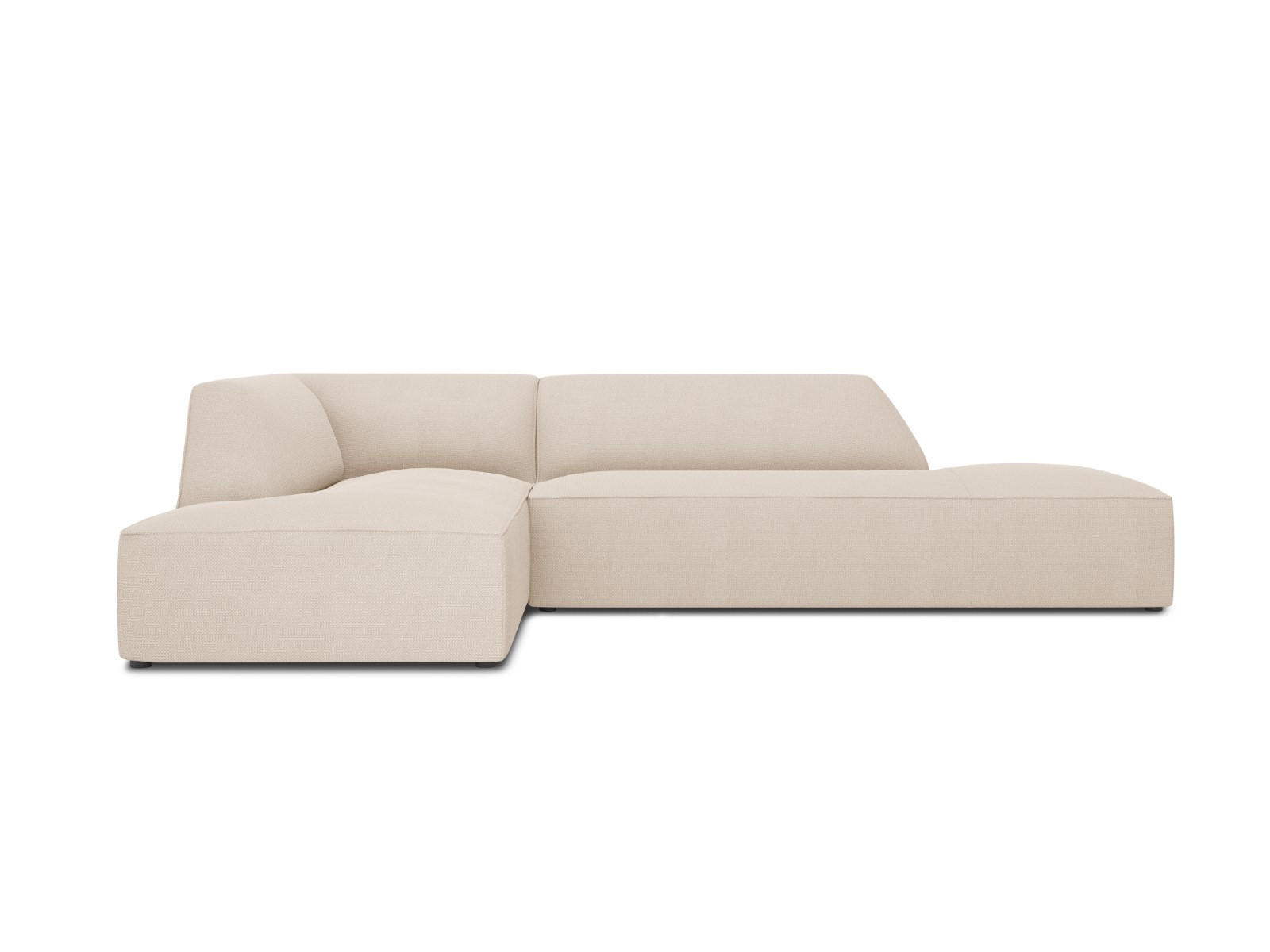 ECKSOFA links Ruby aus strukturiertem Stoff beige 4 Sitzplätze - Creme, Textil (180/273cm) - Micadoni