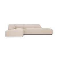 ECKSOFA links Ruby aus strukturiertem Stoff beige 4 Sitzplätze - Creme, Textil (180/273cm) - Micadoni