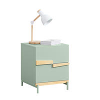 NACHTTISCH Grün - Grün, Holzwerkstoff/Metall (40/49/44cm) - SoBuy