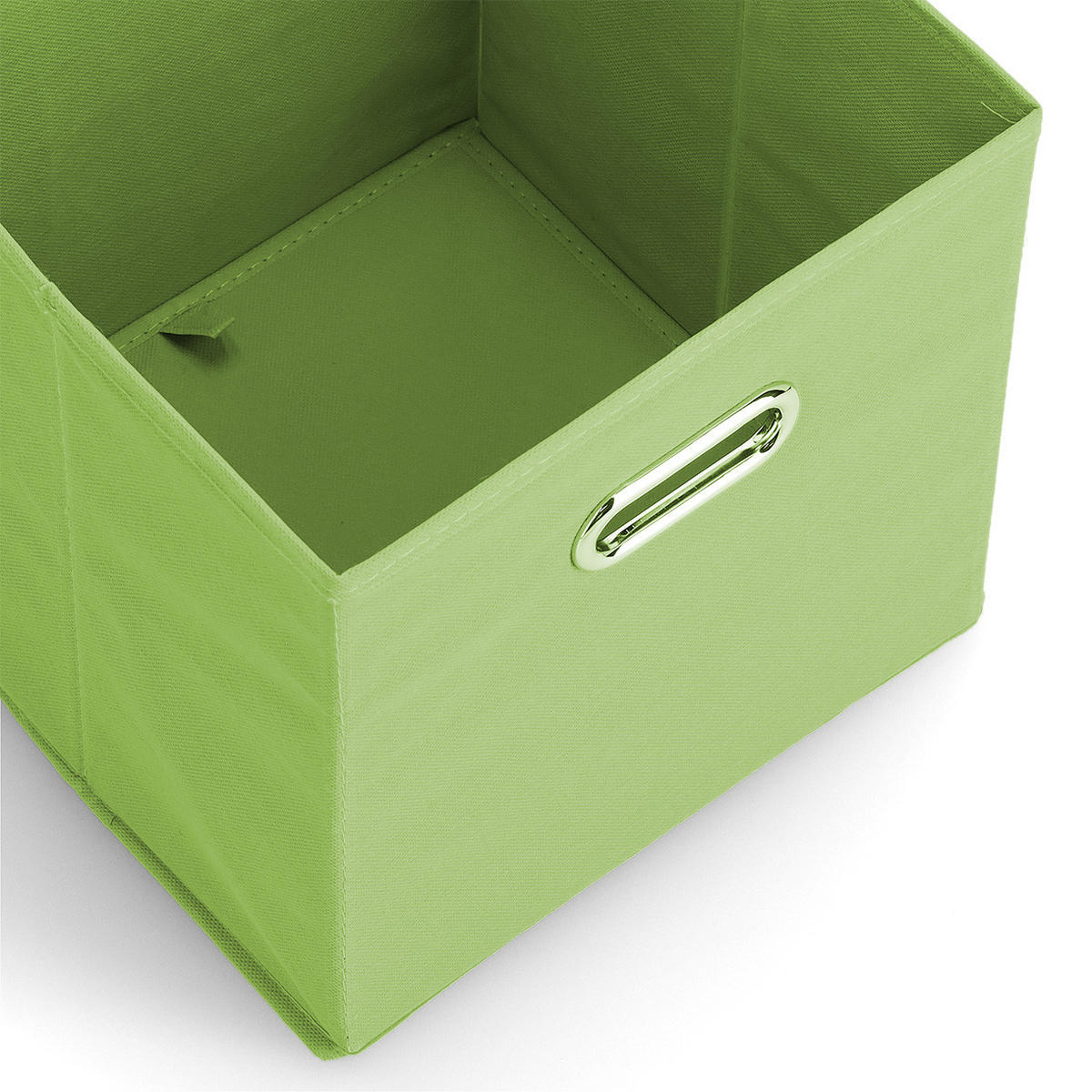 AUFBEWAHRUNGSBOX mit Griff, Vlies - Grün - Grün, Textil (28/28/28cm) - Zeller Present