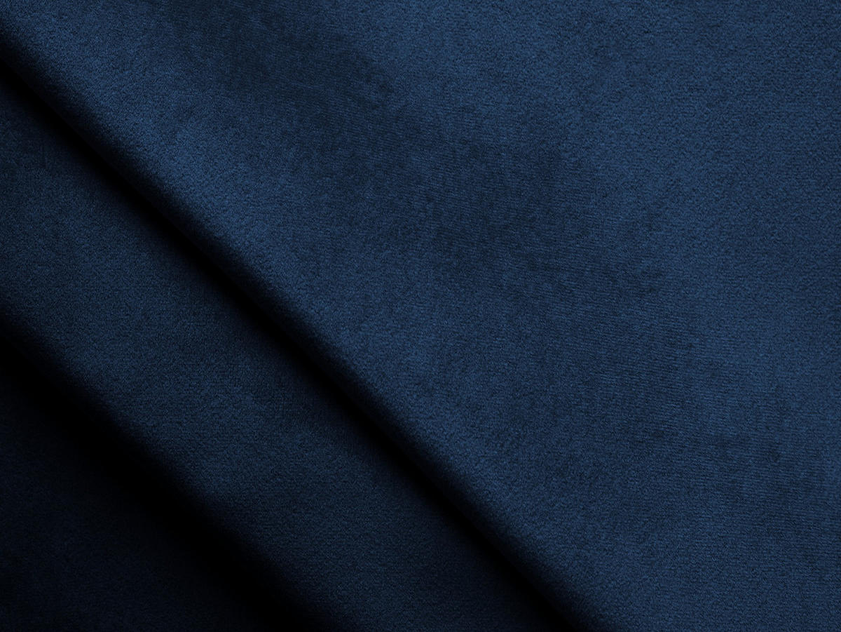 POUF Samt Stoff Blau - Blau/Schwarz, Kunststoff/Textil (92/40/48cm) - Makamii