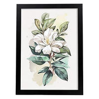 POSTER Gardenie 2 Im Nordischen Stil. A4 Rahmenlos - Klar, Papier (29.7/5/21cm) - Nacnic