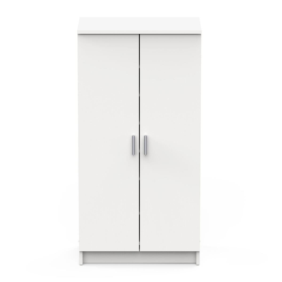 SCHUHSCHRANK 2 Türen L54,6 cm (21 Paare) - Schuhe - Weiß, Holzwerkstoff (35.3/108.4/54.6cm) - Calicosy