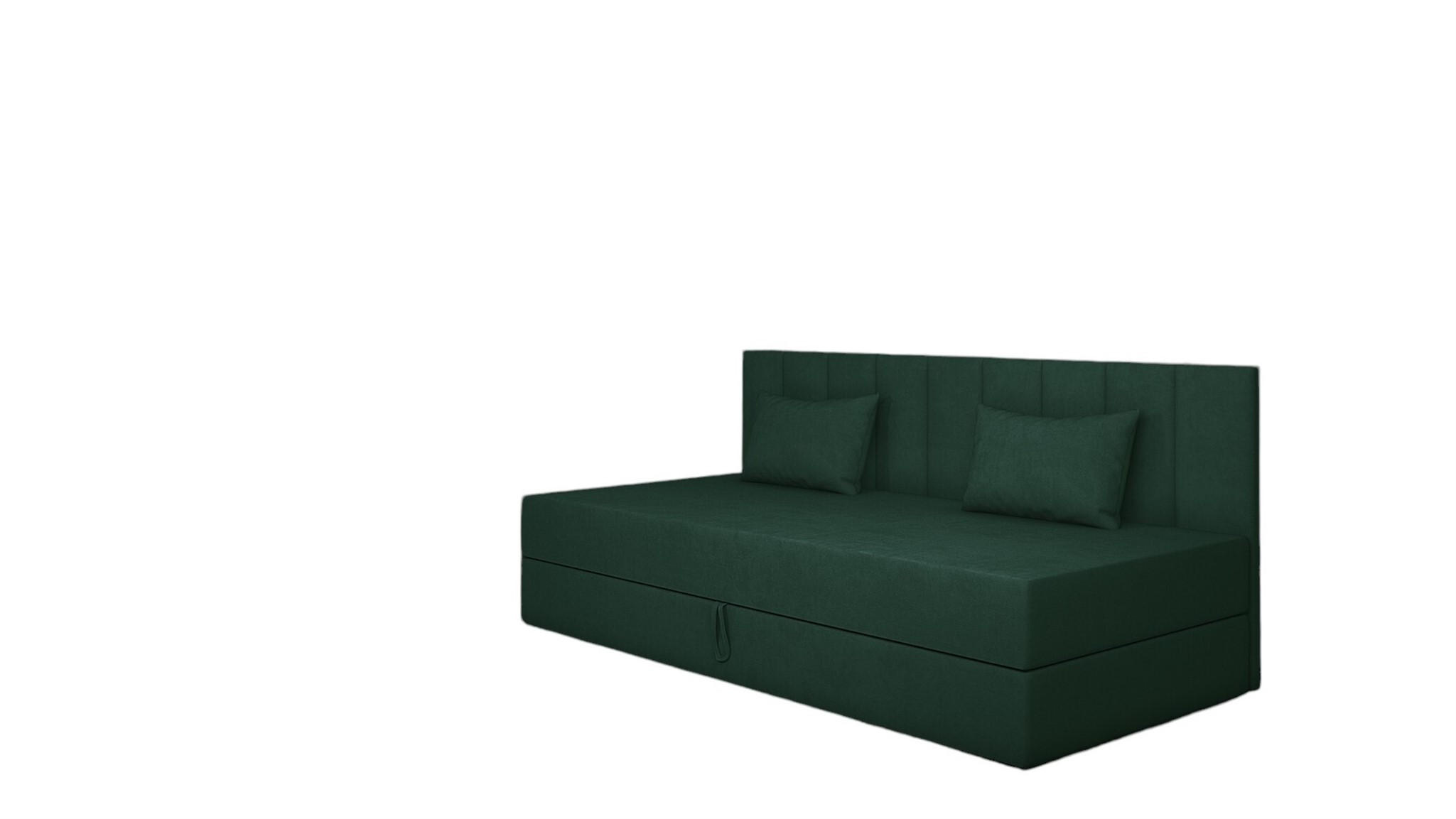 SOFA Margot In Opera - Dunkelgrün, Holzwerkstoff/Textil (200/90/97cm) - Fun Möbel