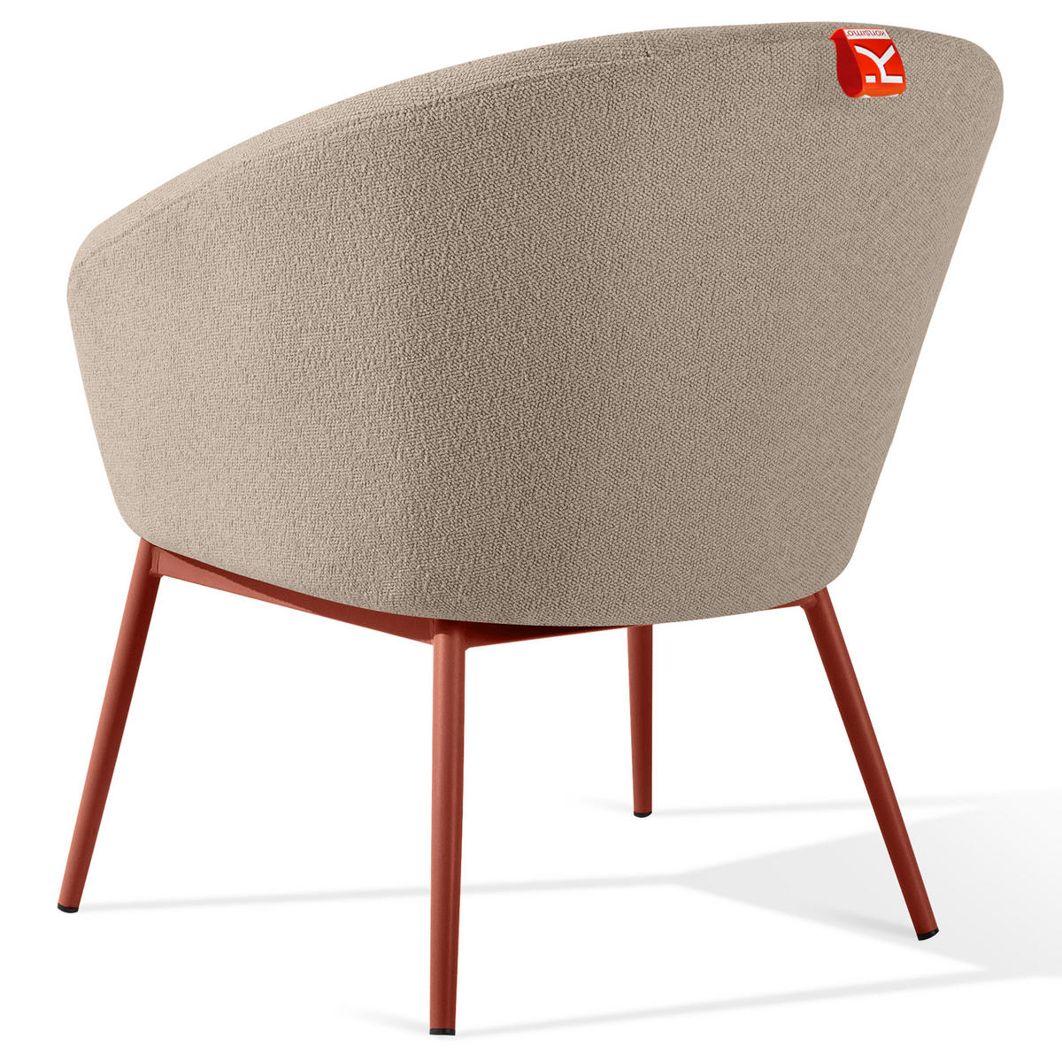 GARTENSESSEL SOLIS Loungesessel, - Hellbraun, Textil/Metall (69/76/66cm) - KONSIMO®