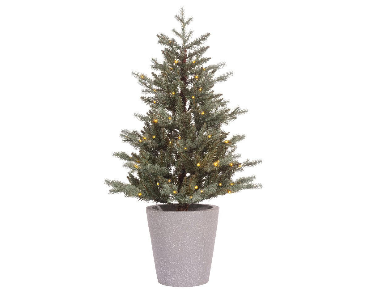 WEIHNACHTSBAUM mit Beleuchtung, 120 cm - Grün, Kunststoff (76/120cm)