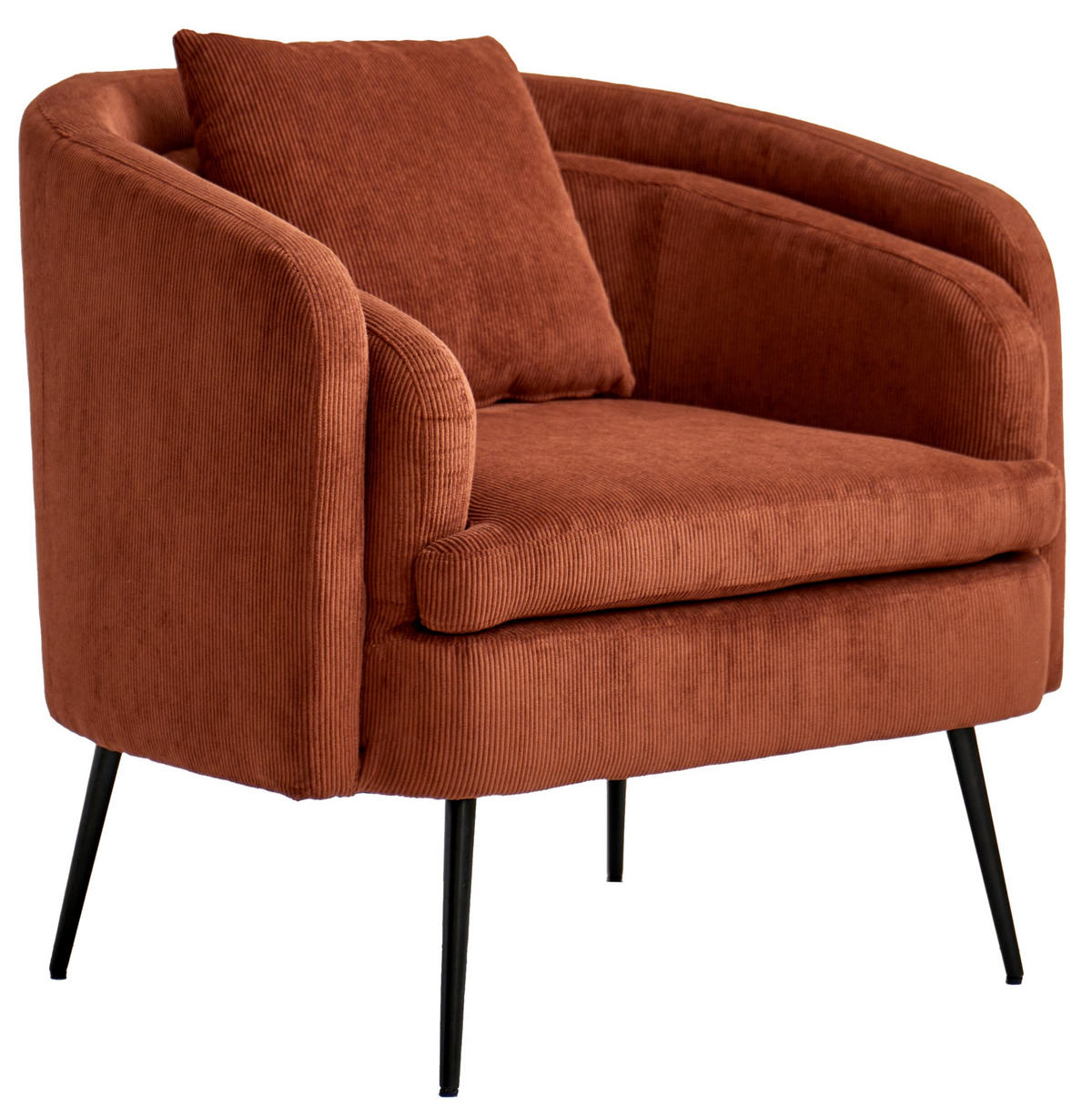 SESSEL Kord Terracotta - Rot, Textil (81/76/76cm) - Nordlys