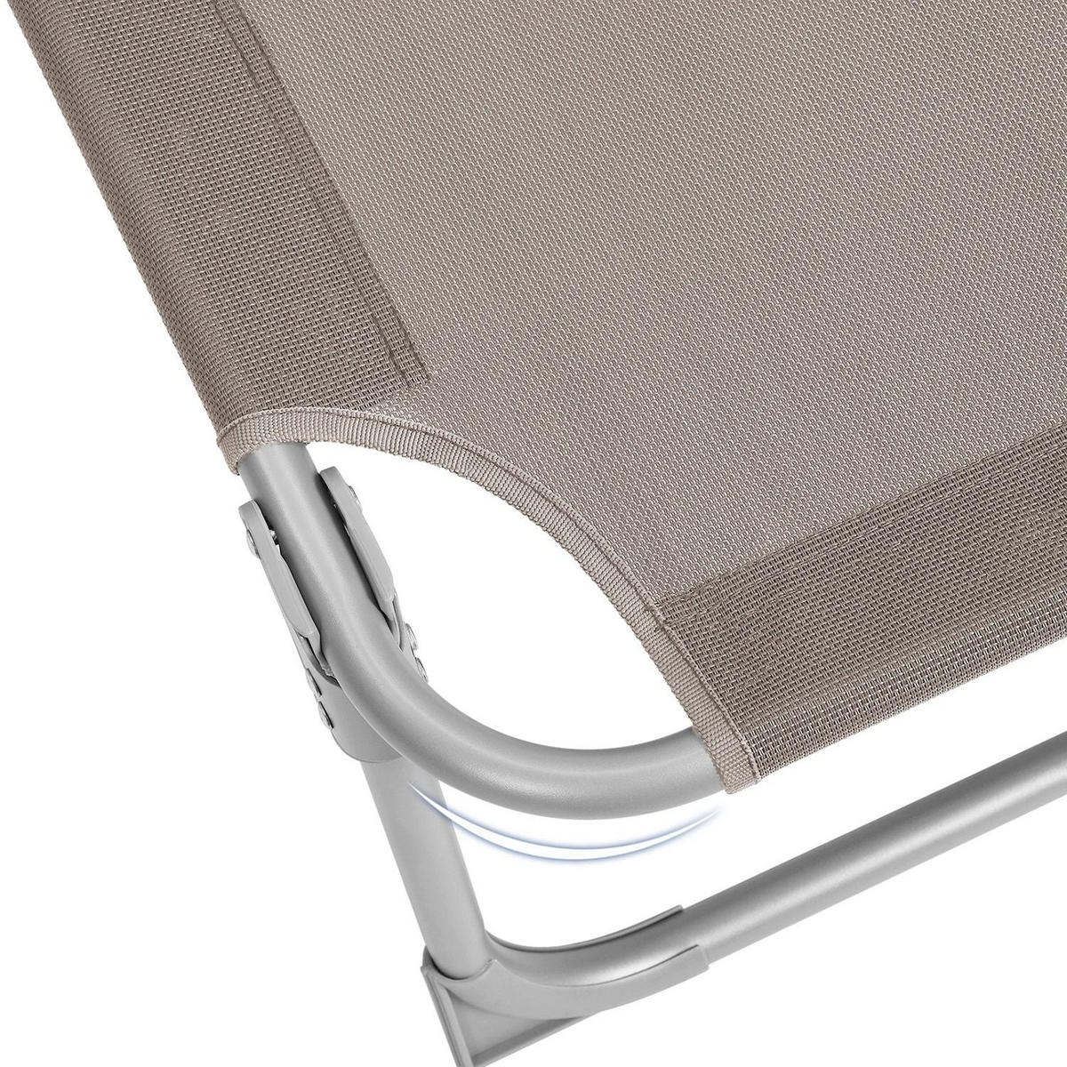 SONNENLIEGE GARTENLIEGE - Taupe, Textil (193/30/53cm) - Hansiro