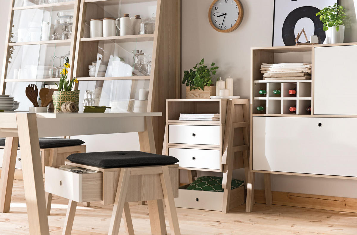 VITRINE SPOT - Weiß, Holzwerkstoff (88/210/56.5cm)