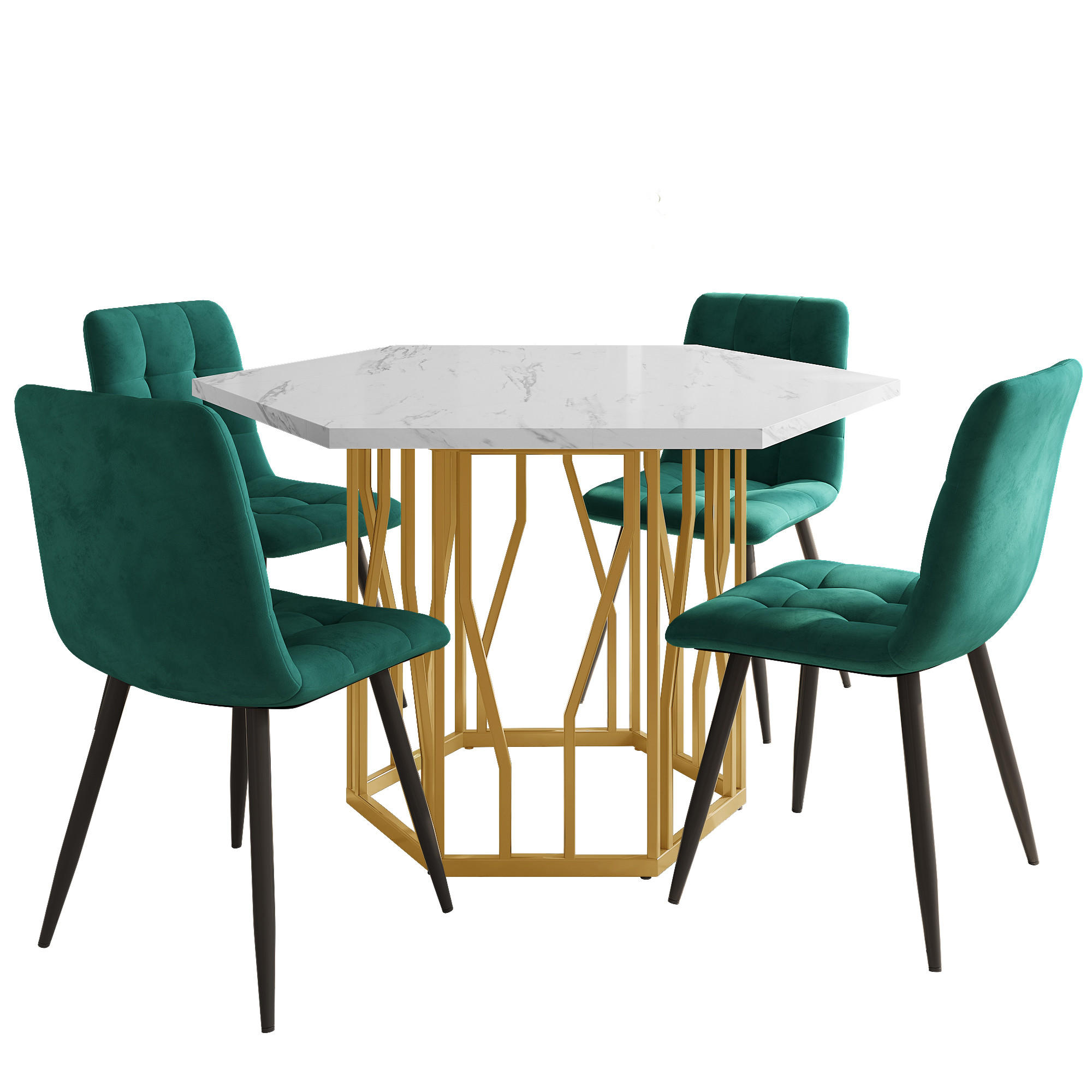 ComfortXL Essgruppe Grün 115.5x75x100 cm