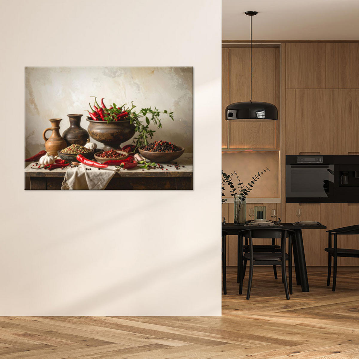 LEINWANDBILD Essen & Trinken 100x70cm - Beige, Textil (100/70cm) - Feeby