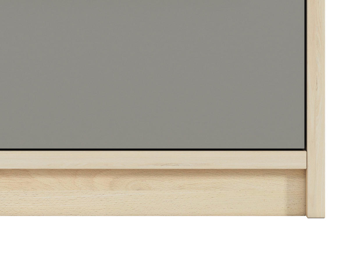 KOMMODE Drop Fjord Buche / weiß / grau 55 / 40 / 94cm - Braun/Weiß, Holz/Holzwerkstoff (55/94/40cm) - Feldmann-Wohnen