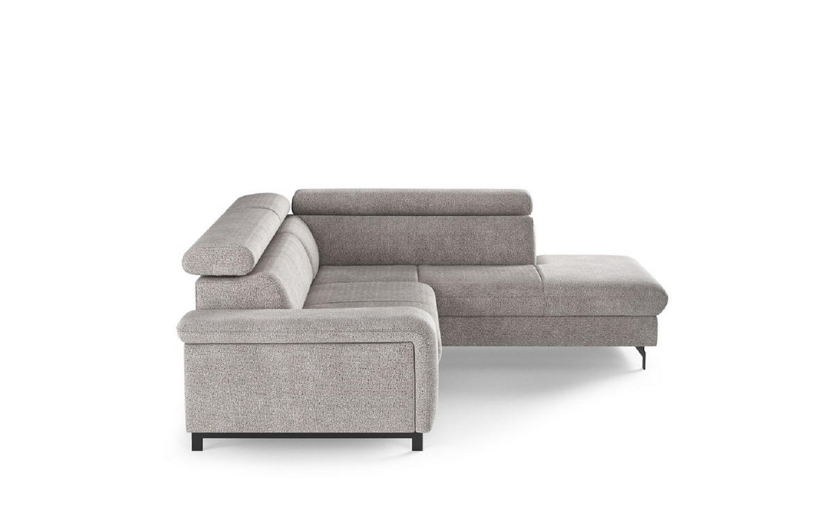 ECKSOFA mit Schlaffunktion und Bettkasten - Sandfarben/Schwarz, Kunststoff/Textil (215/262cm) - Cotta