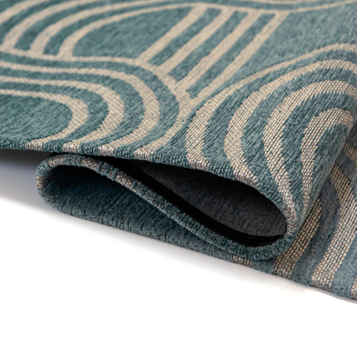 TEPPICH Disco Blue Glow 170/240 cm - Blau, Textil (170/240cm) - Lola&Moi