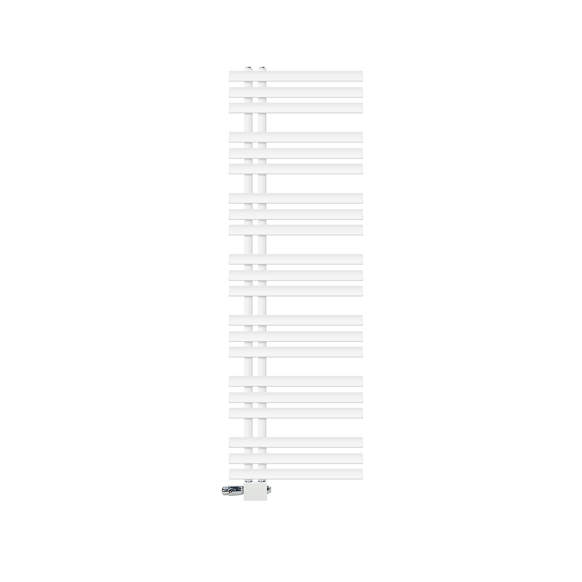 BADHEIZKÖRPER Iron EM 500x1600 mm Weiß mit Ventil Universal - Weiß, Metall (50/160/3cm) - LuxeBath