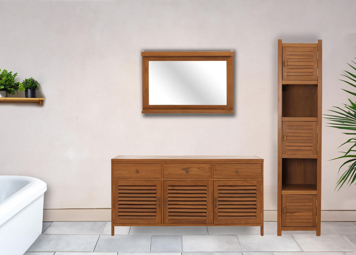 BADEZIMMERKOMMODE Braun - Braun, Holz (155/81/50cm) - MCW