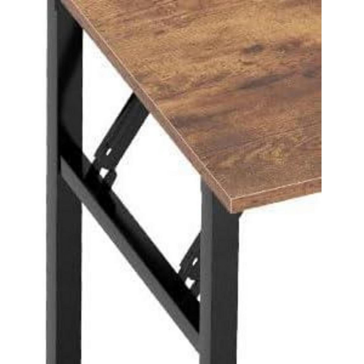 SCHREIBTISCH Klapptisch Vintage-Schwarz 80 x 40 cm - Braun, Holzwerkstoff (80/40/75cm)
