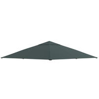 PAVILLONDACH 298/295 cm dunkelgrau aus Polyester mit PA-Beschichtung - Dunkelgrau, Textil (295/1/298cm) - OKWISH