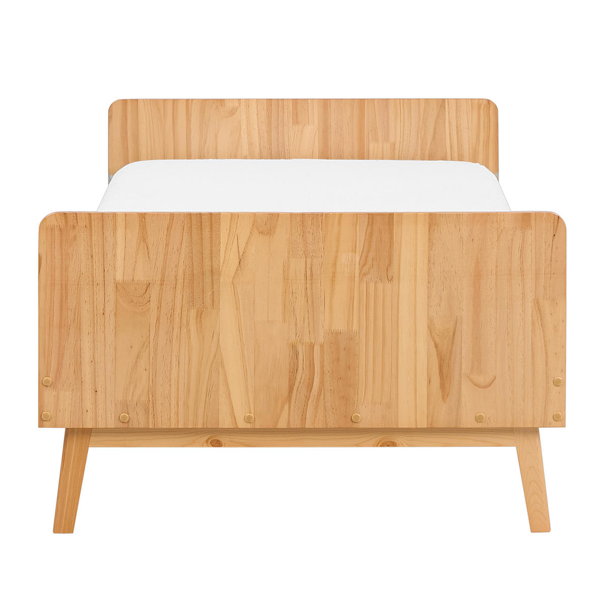 POSTEL s roštem 90/200 cm Borovicové dřevo Hnědá Bonnac - hnědá, dřevo (90/200cm) - Beliani