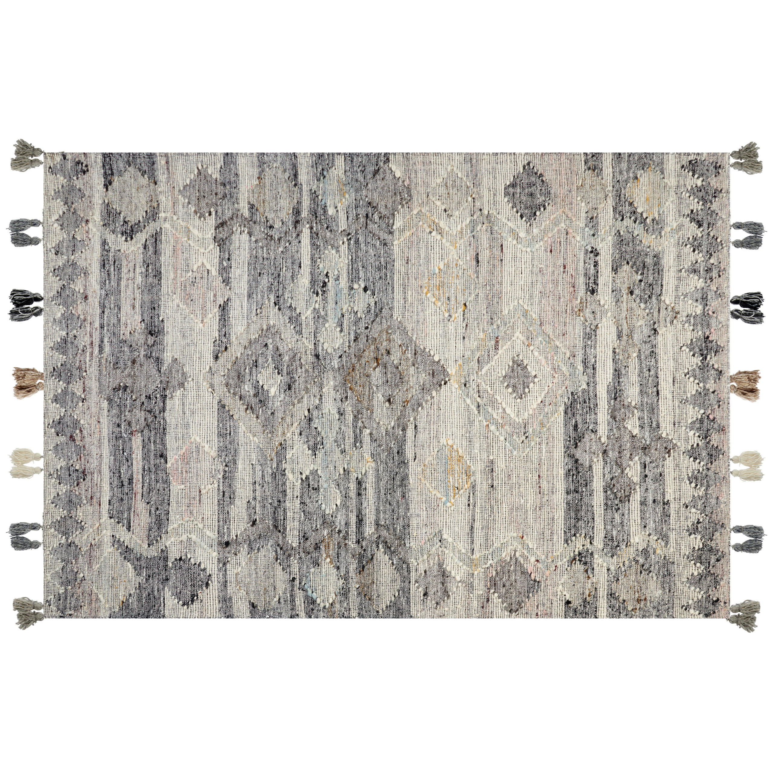 KELIM-TEPPICH Aratashen 230/160 cm - Grau, Textil (160/230cm) - Beliani