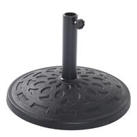 SONNENSCHIRMSTÄNDER Sonnenschirmfuß aus Kunststoff in Rattanoptik Schwarz wetterfest und standfest ohne Befüllen Ø98 × 35 cm 14 kg - Schwarz, Kunststoff (57/51cm) - Livingandhome