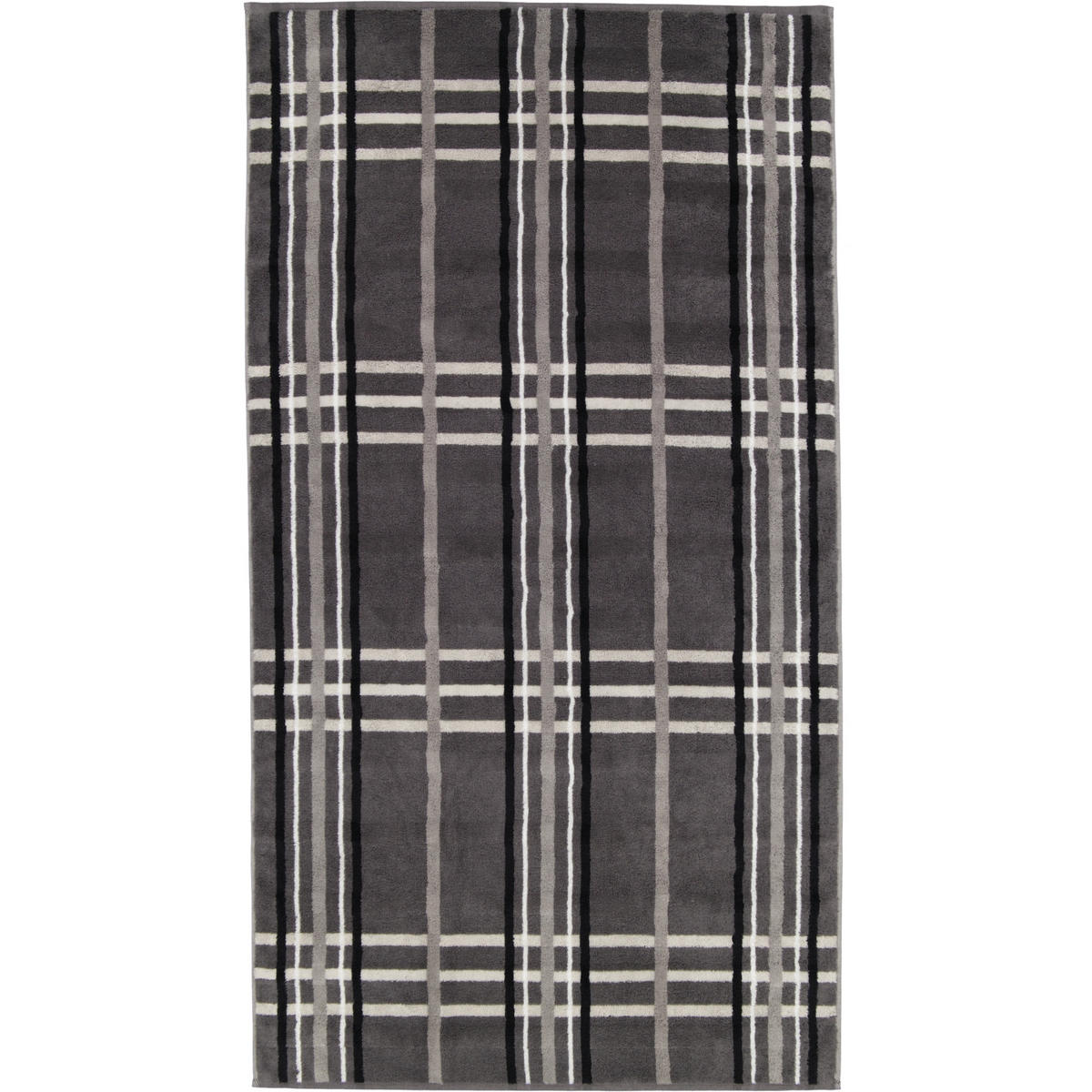 DUSCHTUCH NOBLESSE CHECK 1089 ANTHRAZIT - 77 - Grau, Textil (80/150cm) - Cawoe