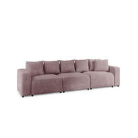 SOFA Megan 3-sitzer In Poso - Altrosa, Holzwerkstoff/Textil (327/75/98cm) - Fun Möbel