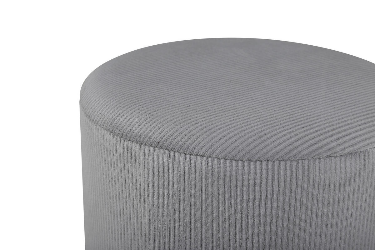 POUF schwarz grau - Schwarz, Holzwerkstoff (35/43/35cm) - ebuy24