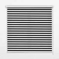 VNÚTORNÁ roleta - okenná roleta - roleta - 70x140 cm - Čierne pruhy - čierna, plast (70/140/0.5cm) - TULUP