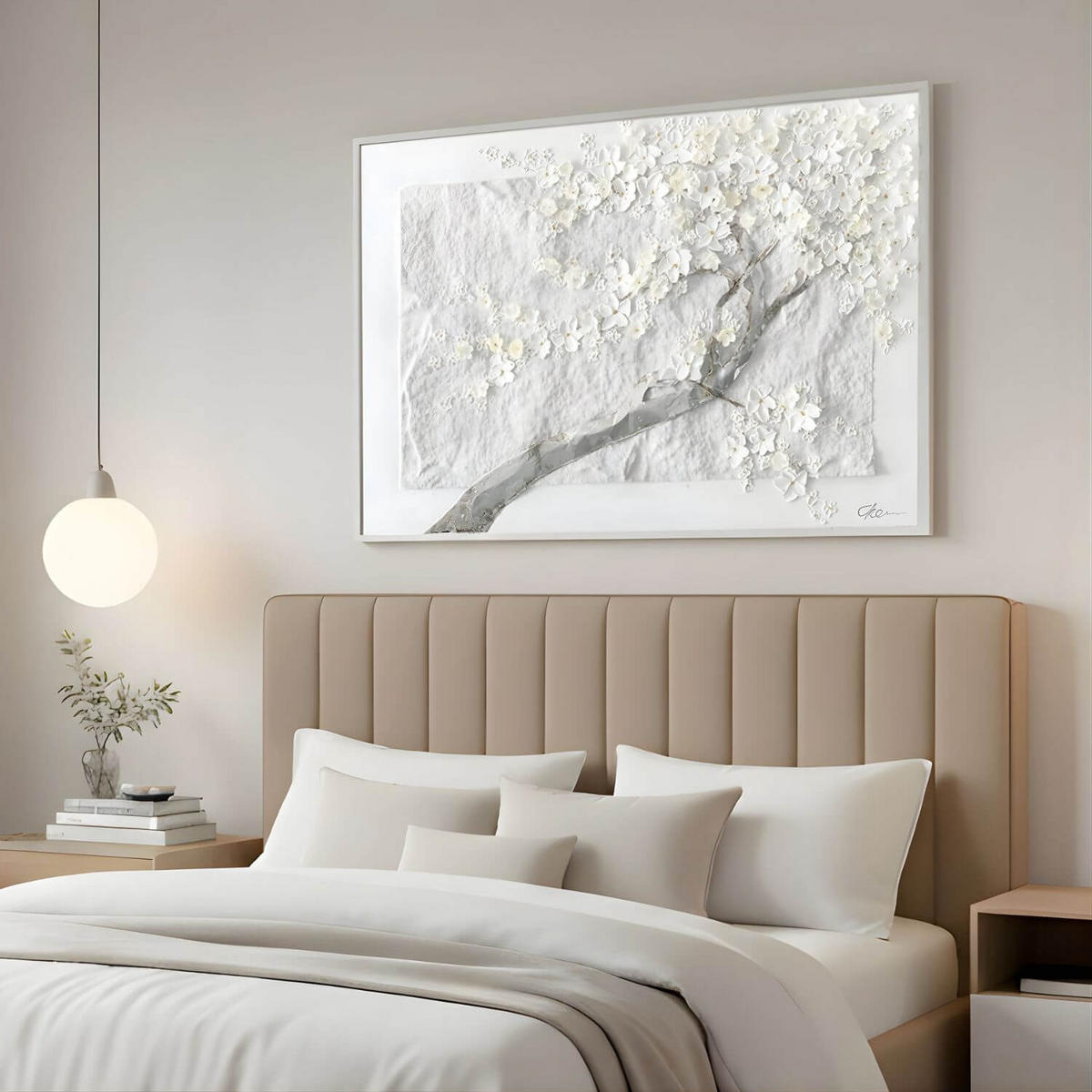 ACRYLBILD HANDGEMALT 90/60 cm - Gelb/Weiß, Holz/Textil (90/60cm) - KUNSTLOFT