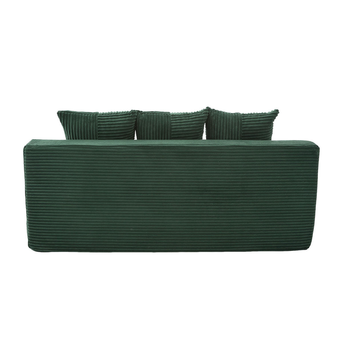 2-SITZER Bodensofa ausklappbar, Getränkehalter/Seitentaschen, Cord, Grün - Grün, Textil (172/64/87cm) - LVHOM