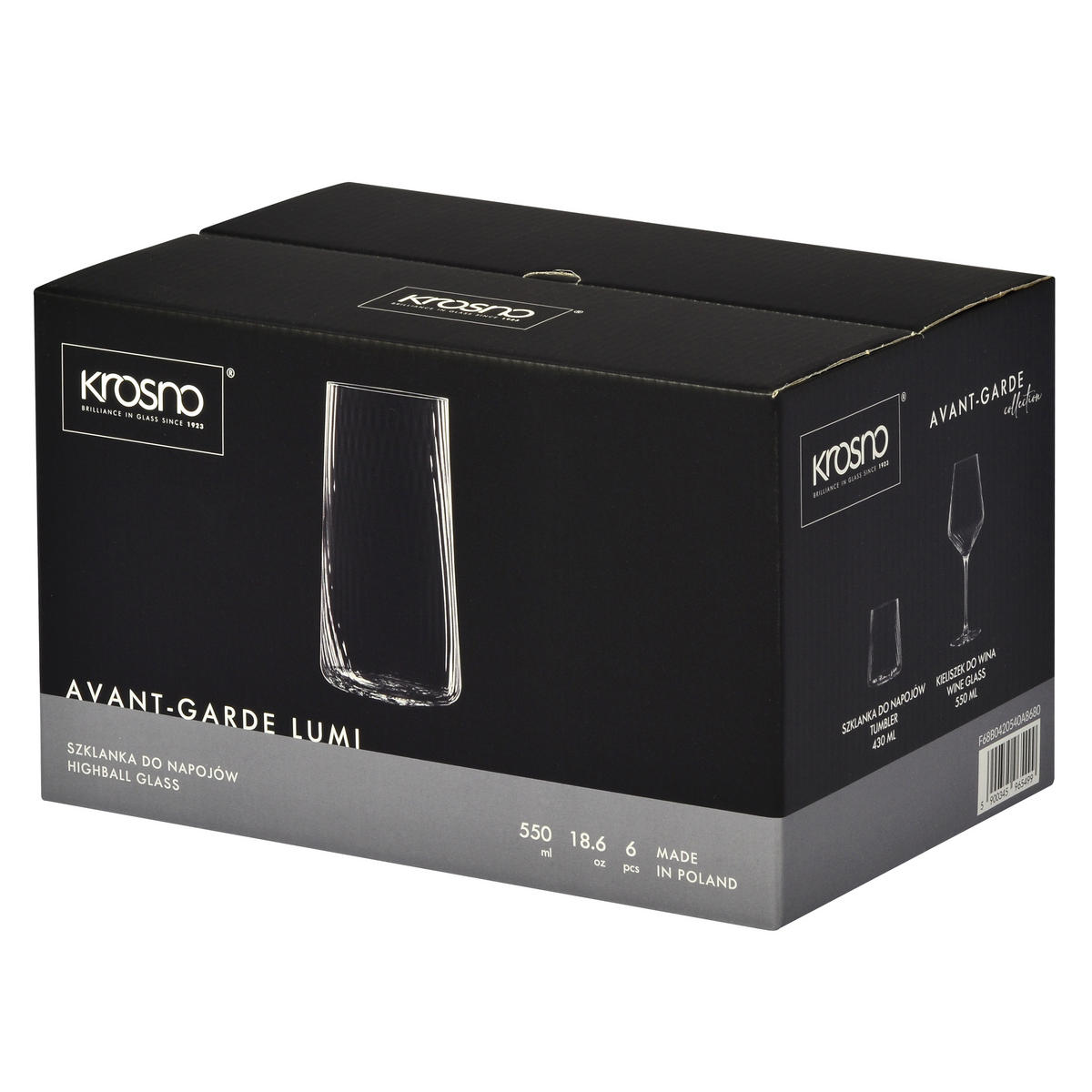 LONGDRINKGLÄSER, 6er-Set, 550 ml - Transparent, Glas (0.55L) - Krosno Glass